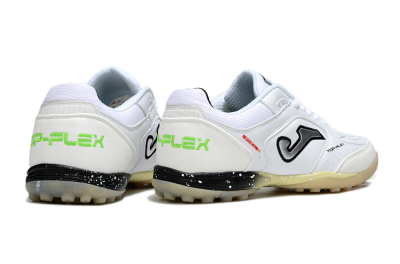 Joma Top Flex TF Artificial Turf Soccer Shoes - White/Silver/Black
