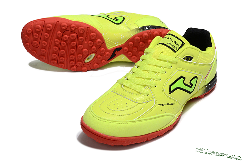 Joma Top Flex TF Artificial Turf Soccer Shoes - Yellow/Black/Red 3