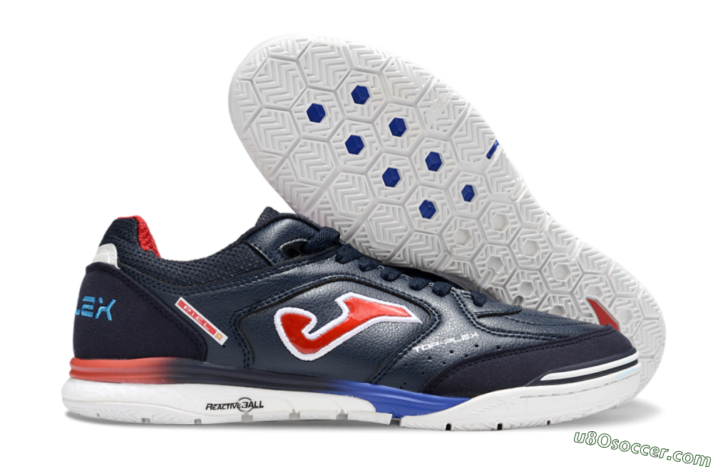Joma Top Flex IC Indoor & Futsal Soccer Shoes - Blue/White/Red 1