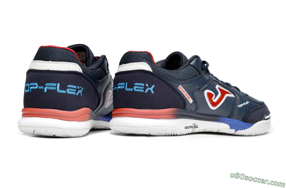 Joma Top Flex IC Indoor & Futsal Soccer Shoes - Blue/White/Red 6