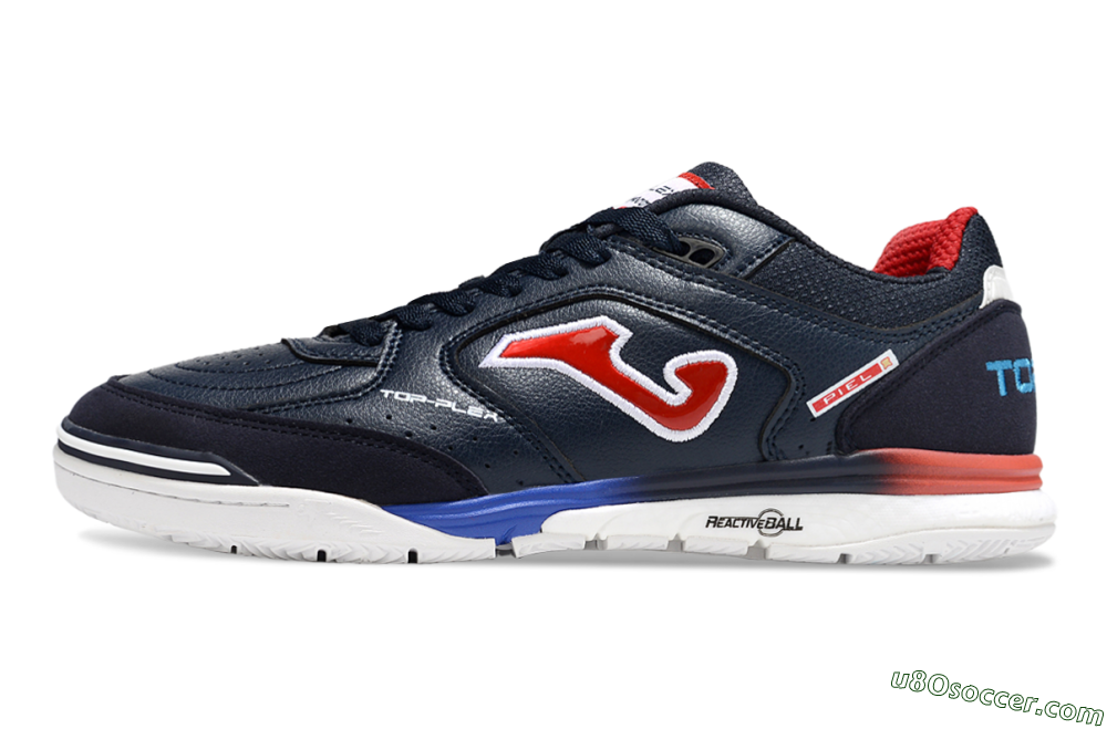 Joma Top Flex IC Indoor & Futsal Soccer Shoes - Blue/White/Red 2