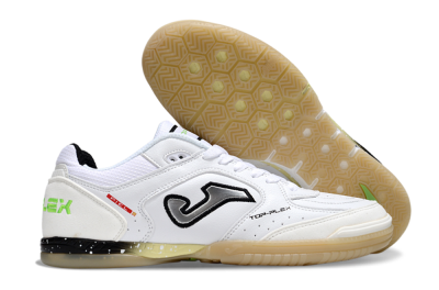 Joma Top Flex IC Indoor & Futsal Soccer Shoes - White/Silver/Black