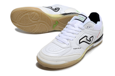 Joma Top Flex IC Indoor & Futsal Soccer Shoes - White/Silver/Black