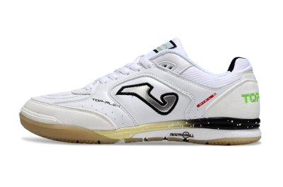 Joma Top Flex IC Indoor & Futsal Soccer Shoes - White/Silver/Black