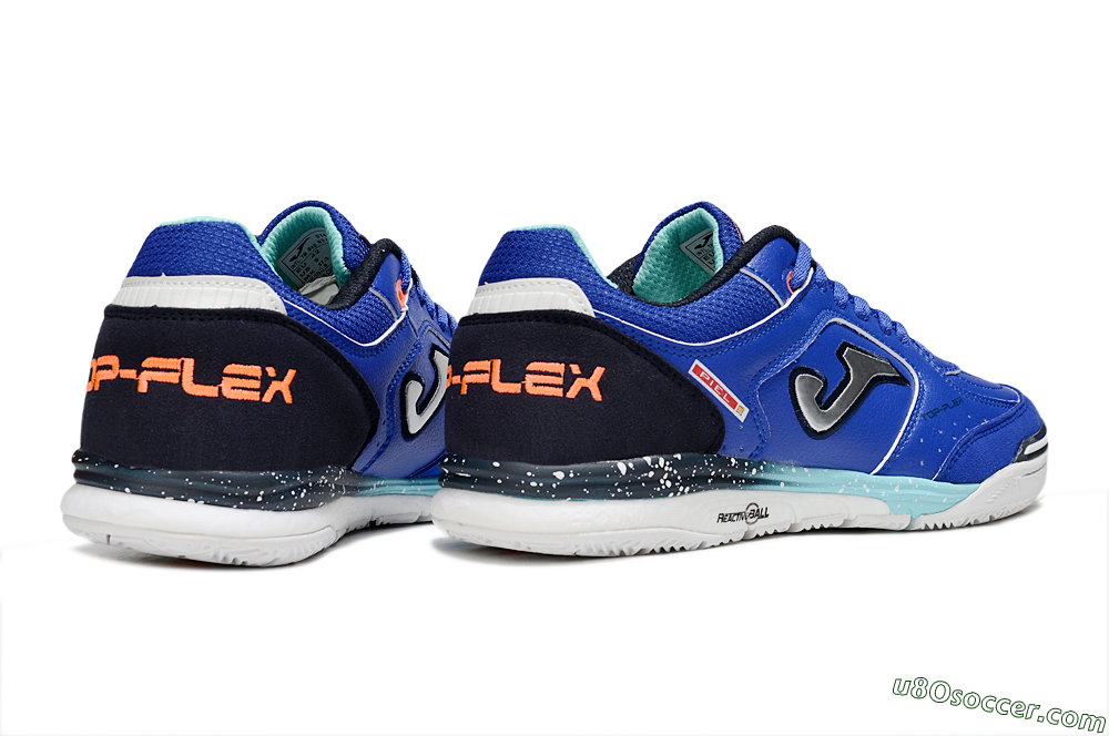 Joma Top Flex IC Indoor & Futsal Soccer Shoes - Blue/Silver/Black 6