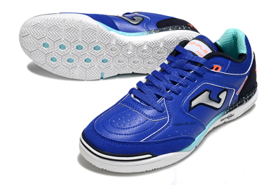 Joma Top Flex IC Indoor & Futsal Soccer Shoes - Blue/Silver/Black