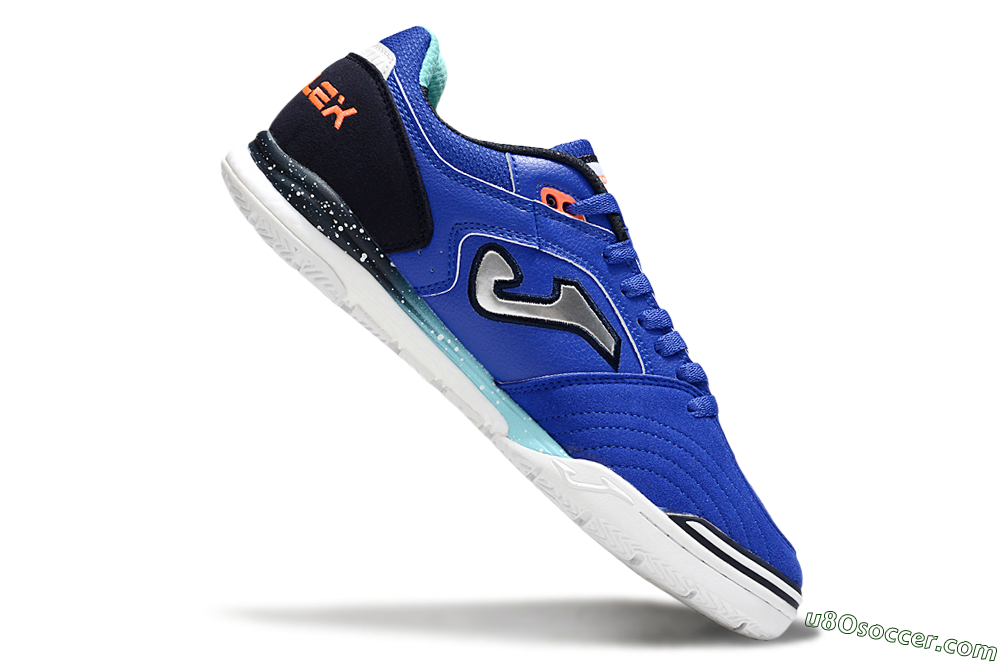Joma Top Flex IC Indoor & Futsal Soccer Shoes - Blue/Silver/Black 4