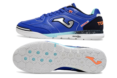 Joma Top Flex IC Indoor & Futsal Soccer Shoes - Blue/Silver/Black