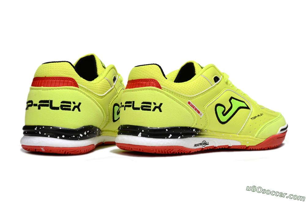 Joma Top Flex IC Indoor & Futsal Soccer Shoes - Yellow/Black/Red 6