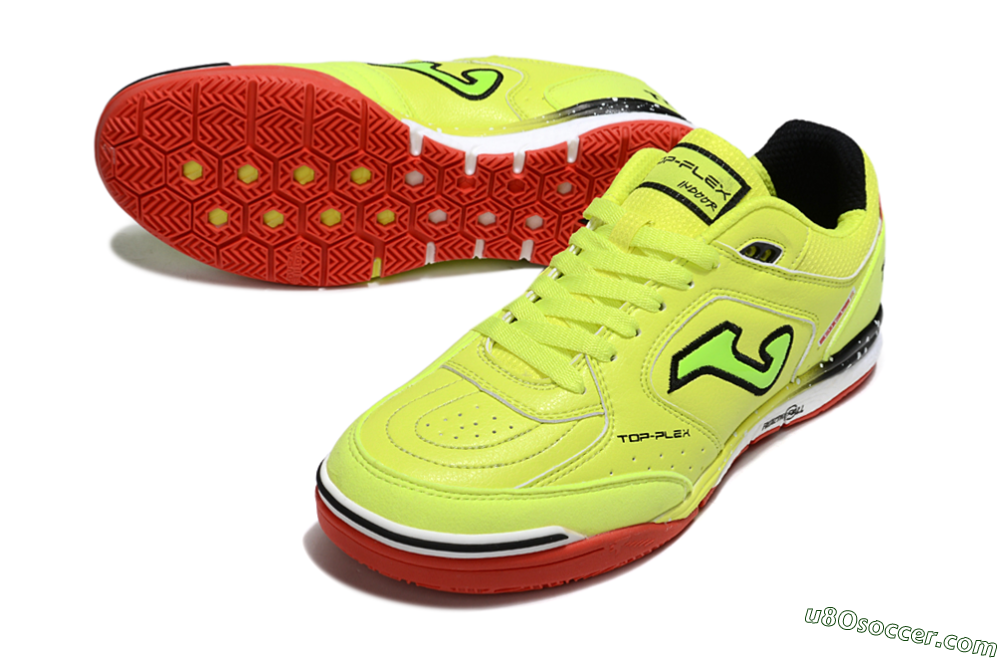 Joma Top Flex IC Indoor & Futsal Soccer Shoes - Yellow/Black/Red 3
