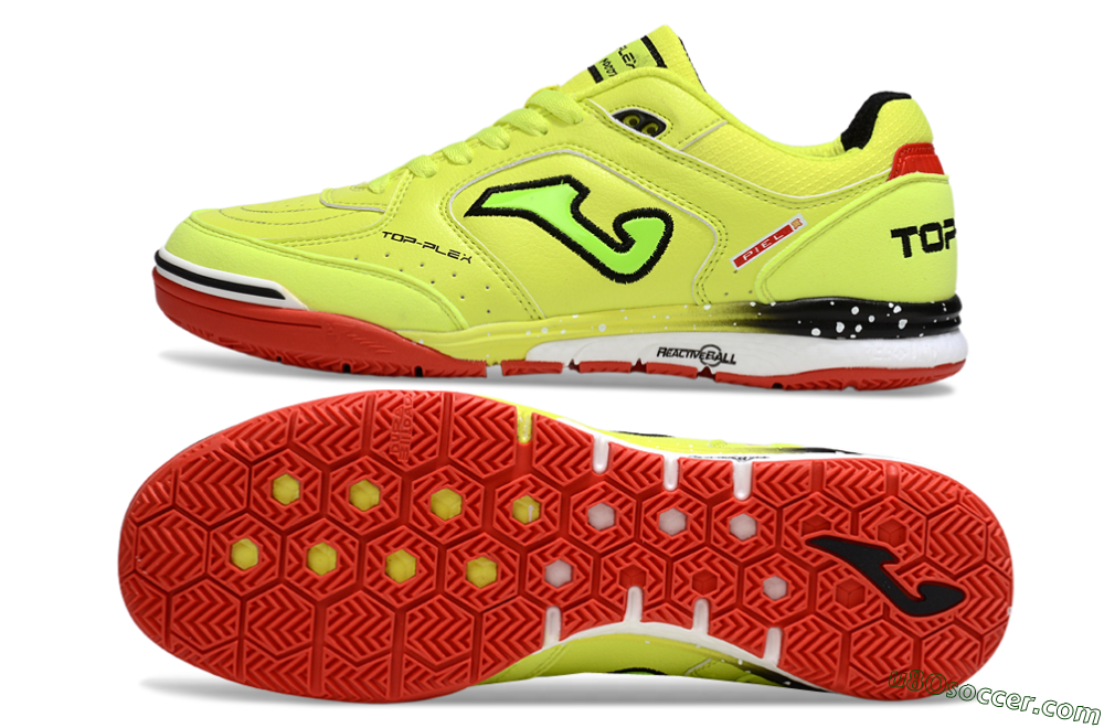 Joma Top Flex IC Indoor & Futsal Soccer Shoes - Yellow/Black/Red 0
