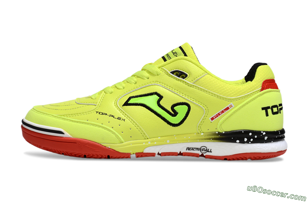 Joma Top Flex IC Indoor & Futsal Soccer Shoes - Yellow/Black/Red 2