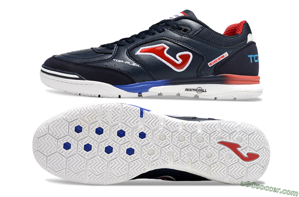Joma Top Flex IC Indoor & Futsal Soccer Shoes - Blue/White/Red 0
