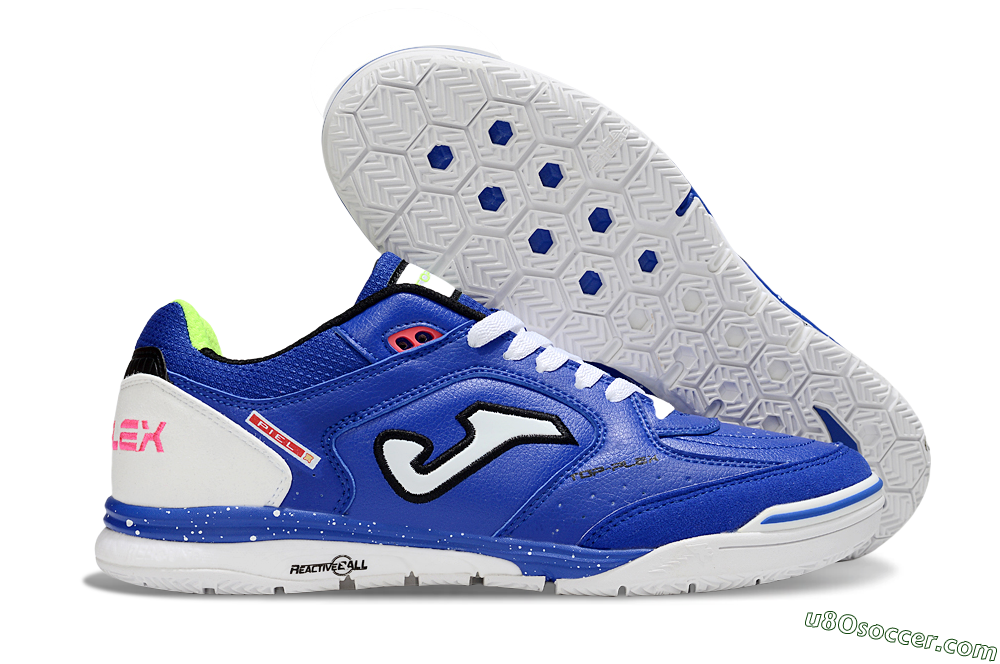 Joma Top Flex IC Indoor & Futsal Soccer Shoes - Blue/White/Red 1