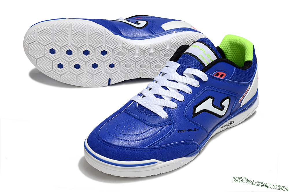 Joma Top Flex IC Indoor & Futsal Soccer Shoes - Blue/White/Red 3