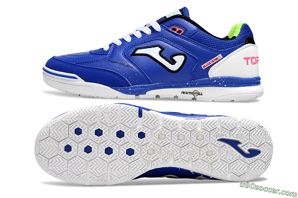 Joma Top Flex IC Indoor & Futsal Soccer Shoes - Blue/White/Red 0