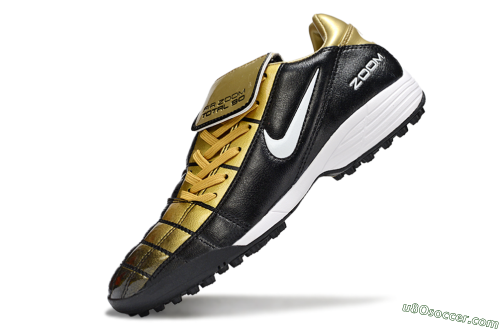 Nike Air Zoom Total 90 III TF Artificial Turf Soccer Shoes - Black/Gold/White 5