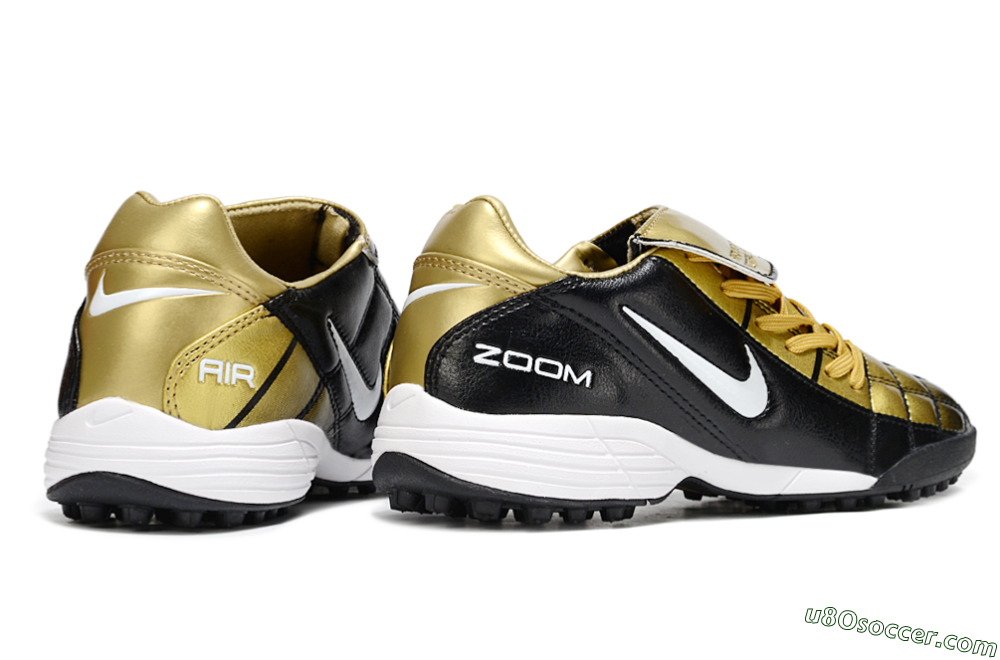 Nike Air Zoom Total 90 III TF Artificial Turf Soccer Shoes - Black/Gold/White 6