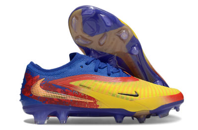 Nike Phantom 6 Elite Low FG Firm Ground Soccer Cleats - Yellow/Red/Blue