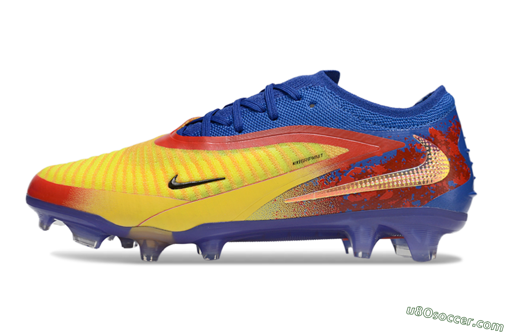 Nike Phantom 6 Elite Low FG Firm Ground Soccer Cleats - Yellow/Red/Blue 2