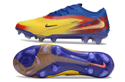 Nike Phantom 6 Elite Low FG Firm Ground Soccer Cleats - Yellow/Red/Blue