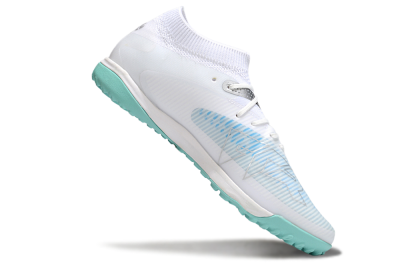 Puma Future 8 Ultimate TF Artificial Turf Soccer Shoes - White/Silver/Blue