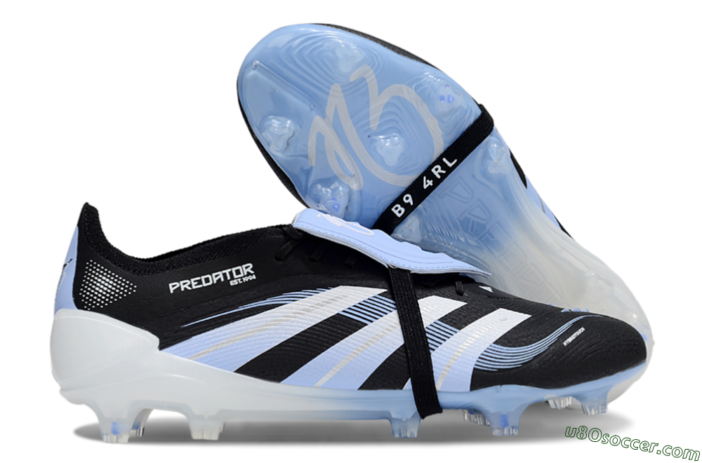 Adidas Predator 25 Elite Foldover Tongue FG Firm Ground Soccer Cleats - Black/Jade/White 1