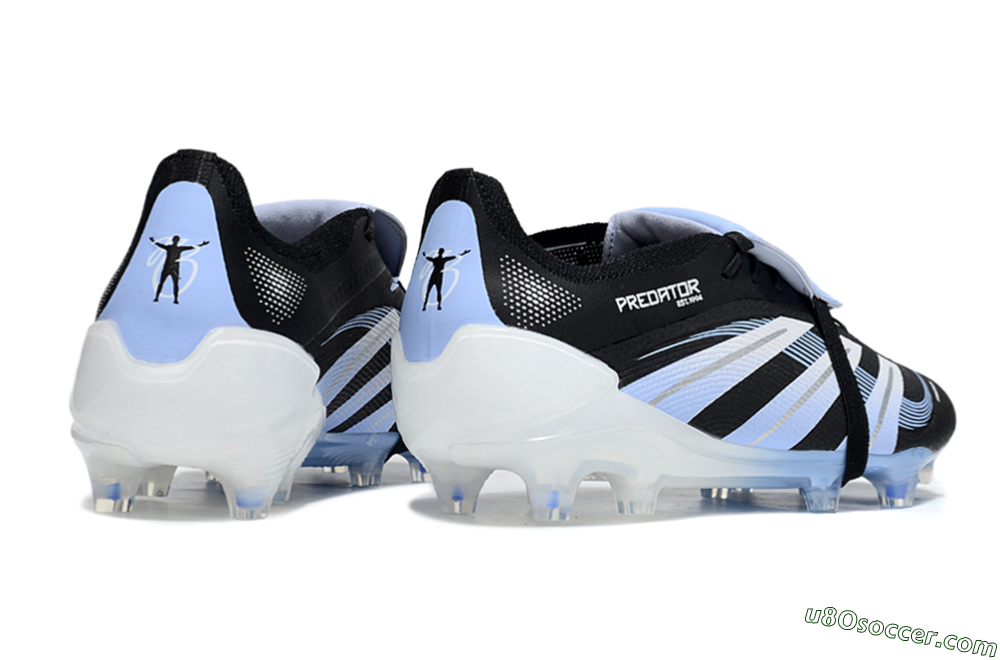 Adidas Predator 25 Elite Foldover Tongue FG Firm Ground Soccer Cleats - Black/Jade/White 6