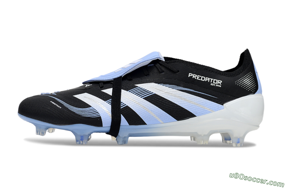 Adidas Predator 25 Elite Foldover Tongue FG Firm Ground Soccer Cleats - Black/Jade/White 2