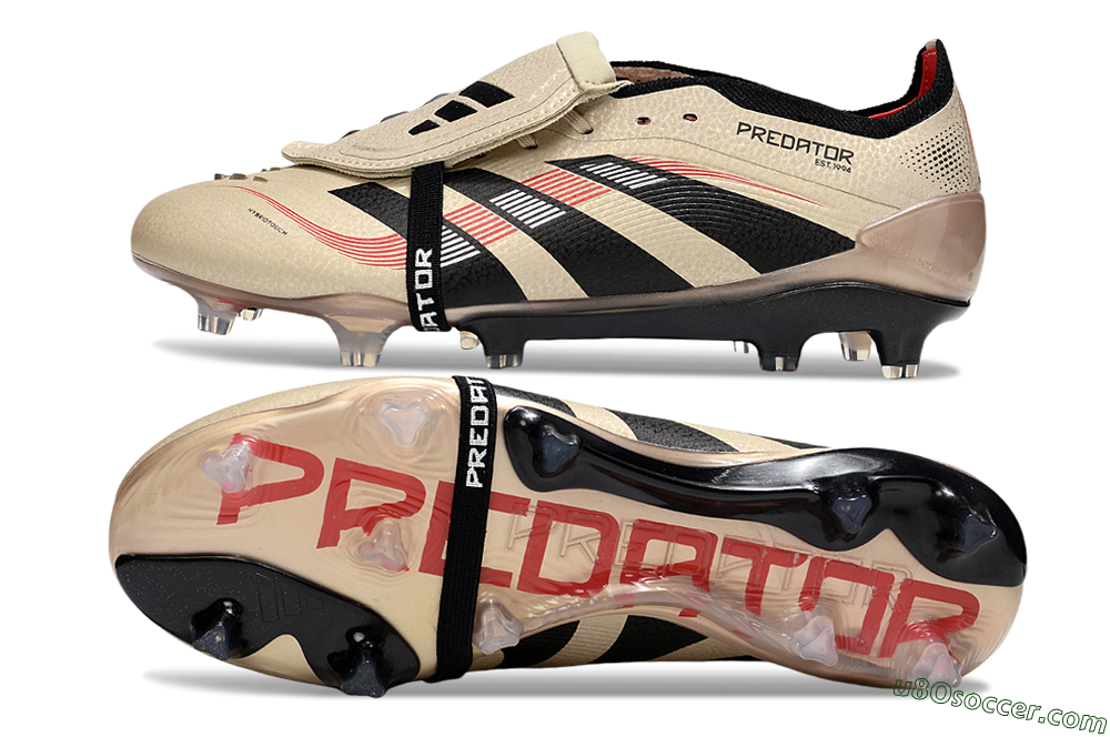 Adidas Predator 25 Elite Foldover Tongue FG Firm Ground Soccer Cleats - Gold/Black/White 0