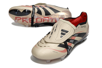 Adidas Predator 25 Elite Foldover Tongue FG Firm Ground Soccer Cleats - Gold/Black/White