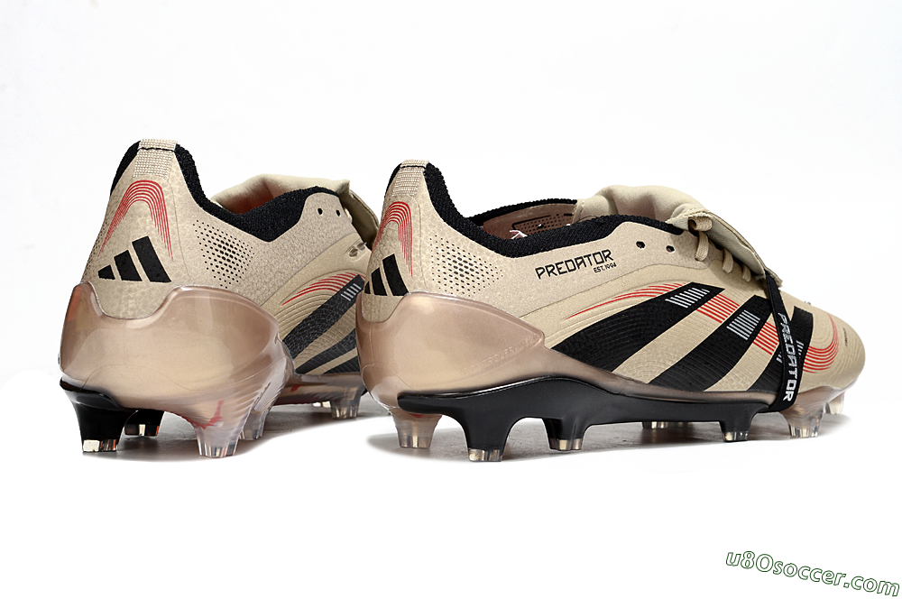 Adidas Predator 25 Elite Foldover Tongue FG Firm Ground Soccer Cleats - Gold/Black/White 6