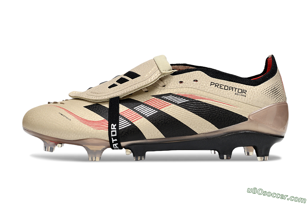 Adidas Predator 25 Elite Foldover Tongue FG Firm Ground Soccer Cleats - Gold/Black/White 2