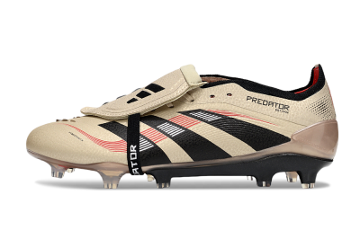 Adidas Predator 25 Elite Foldover Tongue FG Firm Ground Soccer Cleats - Gold/Black/White