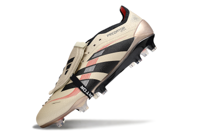 Adidas Predator 25 Elite Foldover Tongue FG Firm Ground Soccer Cleats - Gold/Black/White