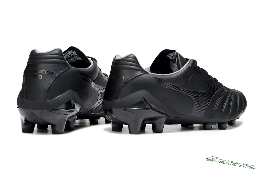 Mizuno Morelia Neo 4 FG Firm Ground Soccer Cleats - Black/Black 6