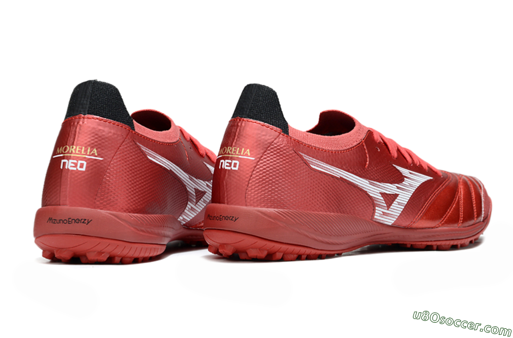 Mizuno Morelia Neo 4 TF Artificial Turf Soccer Shoes - Red/White/Black 6