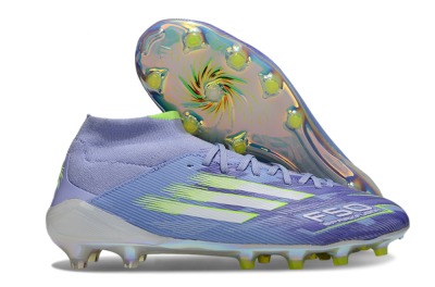 Adidas F50 Elite Mid FG Firm Ground Soccer Cleats - Blue/Silver/Gold