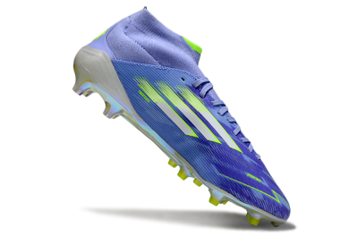 Adidas F50 Elite Mid FG Firm Ground Soccer Cleats - Blue/Silver/Gold