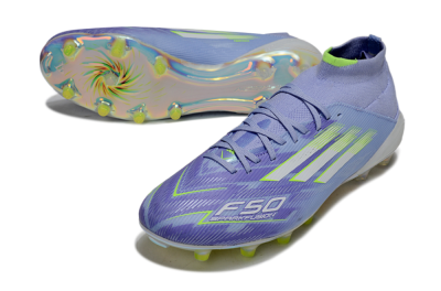 Adidas F50 Elite Mid FG Firm Ground Soccer Cleats - Blue/Silver/Gold
