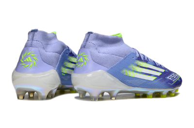 Adidas F50 Elite Mid FG Firm Ground Soccer Cleats - Blue/Silver/Gold