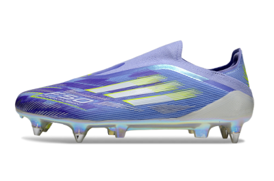 Adidas F50 Elite Laceless SG Soft Ground Soccer Cleats - Blue/Silver/Gold