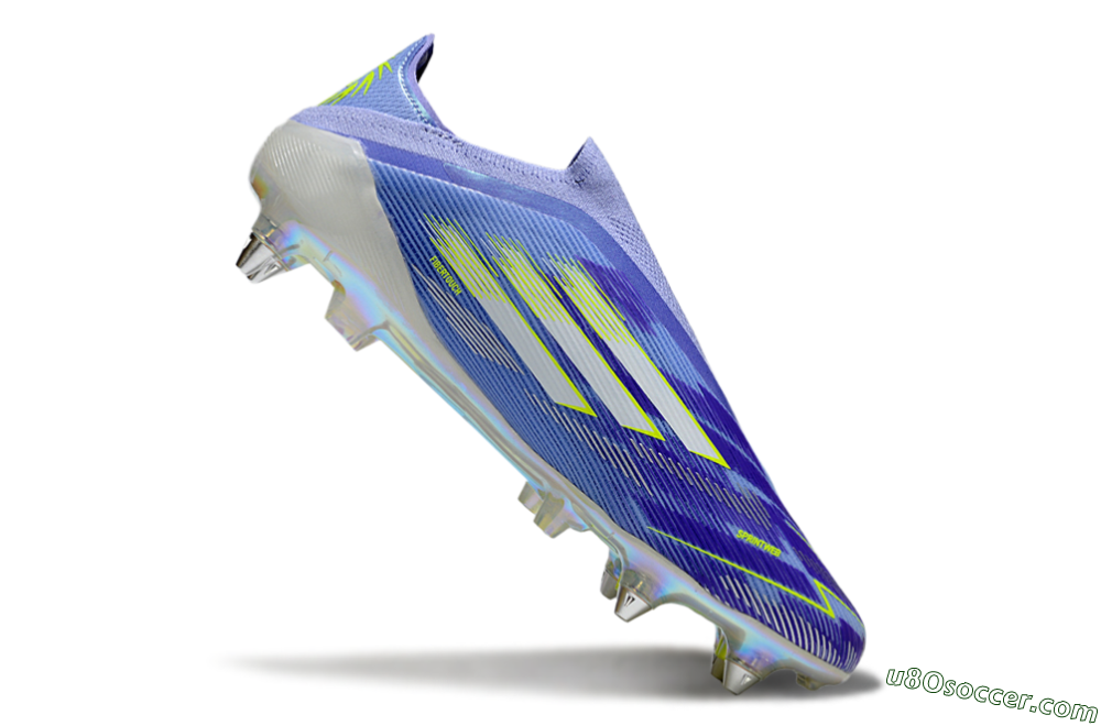 Adidas F50 Elite Laceless SG Soft Ground Soccer Cleats - Blue/Silver/Gold 4