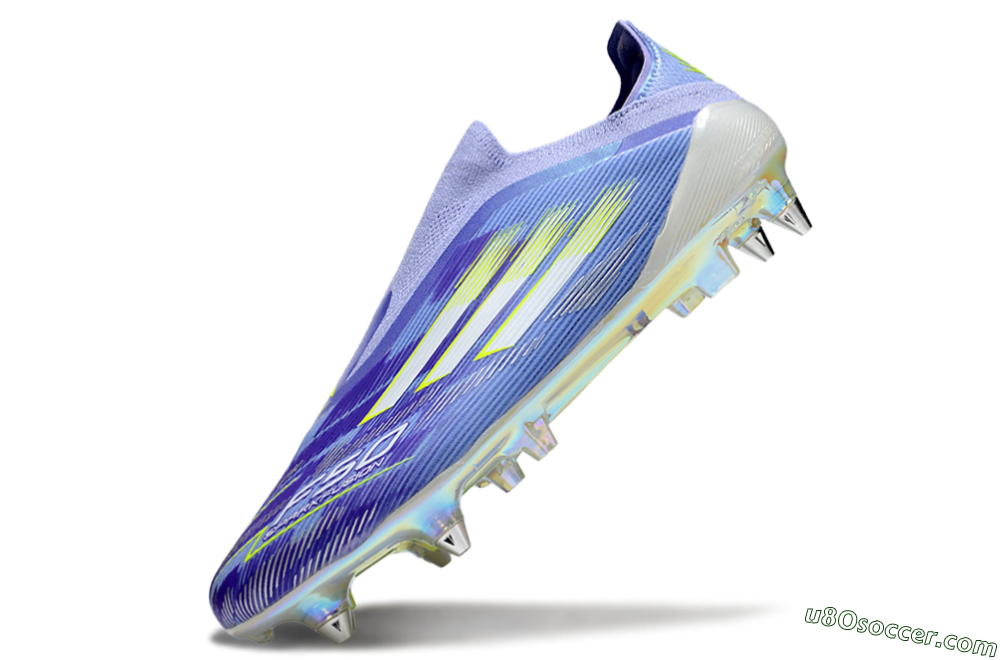Adidas F50 Elite Laceless SG Soft Ground Soccer Cleats - Blue/Silver/Gold 5