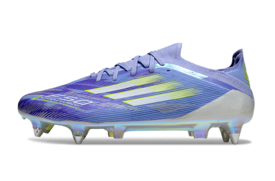 Adidas F50 Elite SG Soft Ground Soccer Cleats - Blue/Silver/Gold