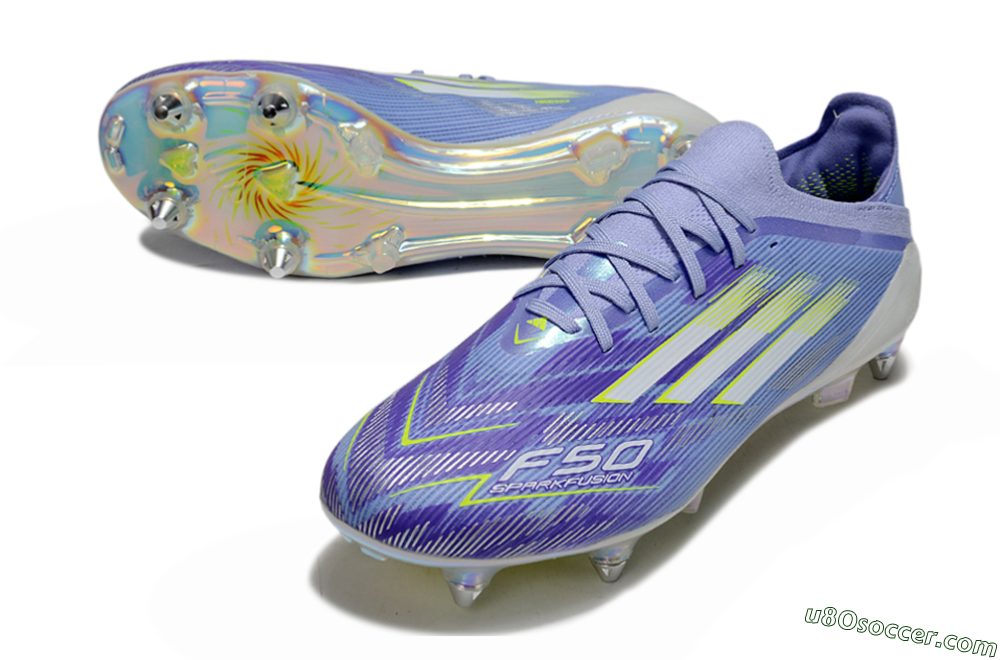 Adidas F50 Elite SG Soft Ground Soccer Cleats - Blue/Silver/Gold 3