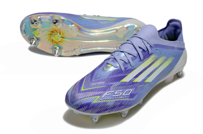 Adidas F50 Elite SG Soft Ground Soccer Cleats - Blue/Silver/Gold