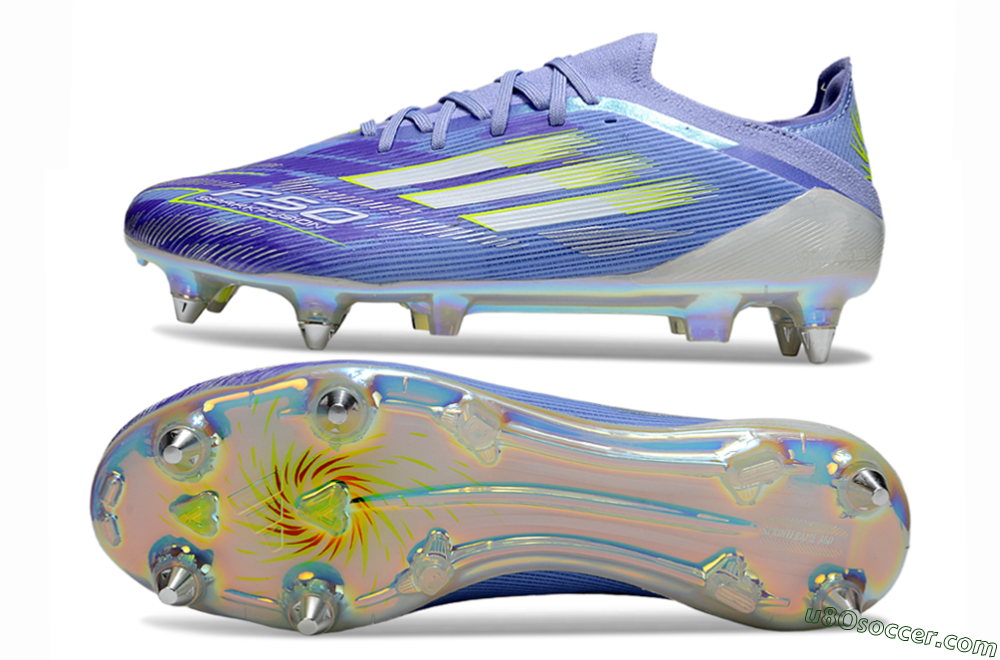 Adidas F50 Elite SG Soft Ground Soccer Cleats - Blue/Silver/Gold 0