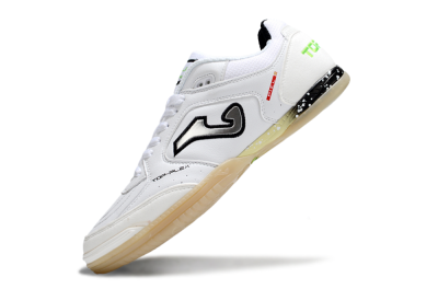 Joma Top Flex IC Indoor & Futsal Soccer Shoes - White/Silver/Yellow