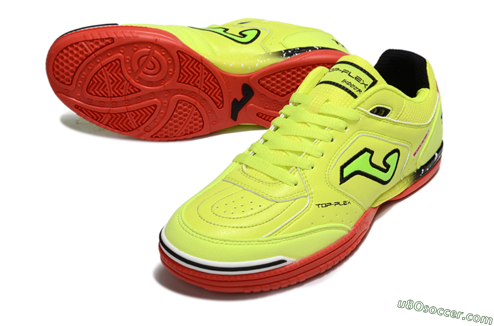 Joma Top Flex IC Indoor & Futsal Soccer Shoes - Yellow/Black/Red 3